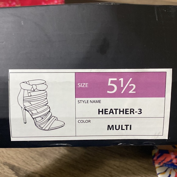 Liliana Heather 3 multi color high heels size 5.5 - Picture 10 of 10